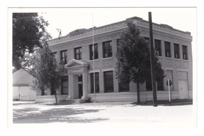 City Hall, Winters, California - RPPC Postcard Unposted - Eastman's Studio