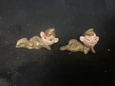Pair of Vintage Mid Century Pixie/Elf Ornaments Japan (Lot B)