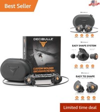 Tactical Custom-Molded Earplugs with 33dB Noise Reduction for Shooting