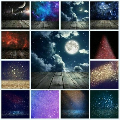 Shining Glitter Dreamlike Sky Photography Background Photo Backdrop Props 2 Size