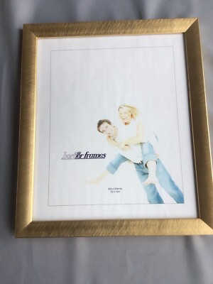 Bilderrahmen aus gebürstetem vergoldetem Holz für 25 cm x 30 cm Bild 