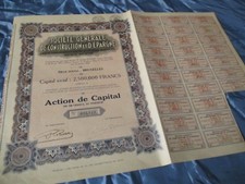 historische  Aktie  /  Wertpapier  von  1930 , Belgien  , dekoratives  Dokument