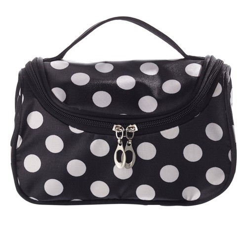 Ensemble De Voyage Avon 3 Pièces – Sacs Maquillage Femme Noir Fleuri, Vintage 90's