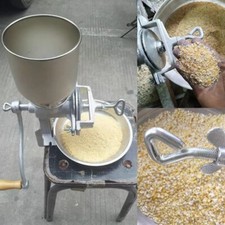 Manual High Hopper Grain Grinder Hand Crank Grain Mill Animals Feed Home Brewing