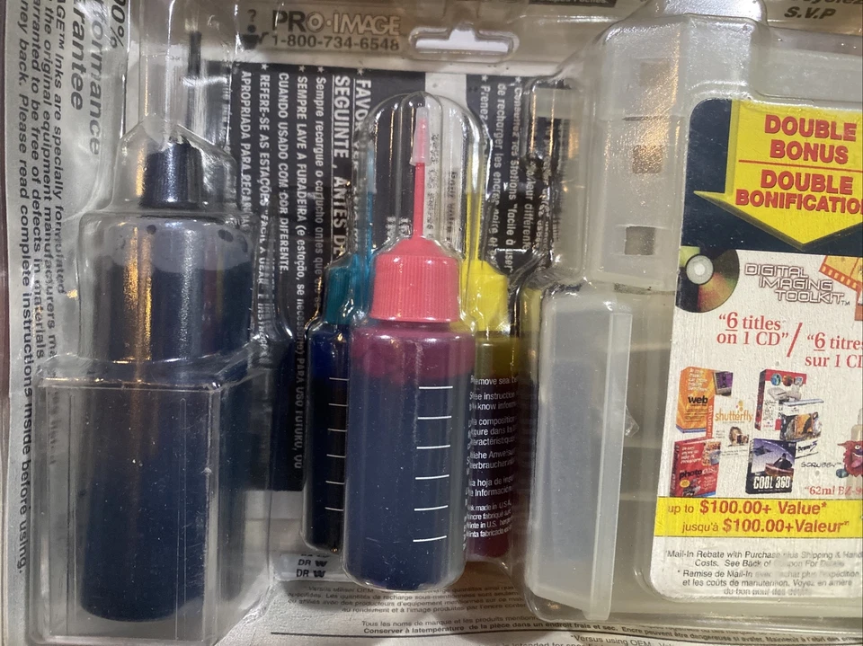 Pro Image InkJet Refill Kit Black & Color Up To 16 Refills NEW. A64 - Image 2 of 4
