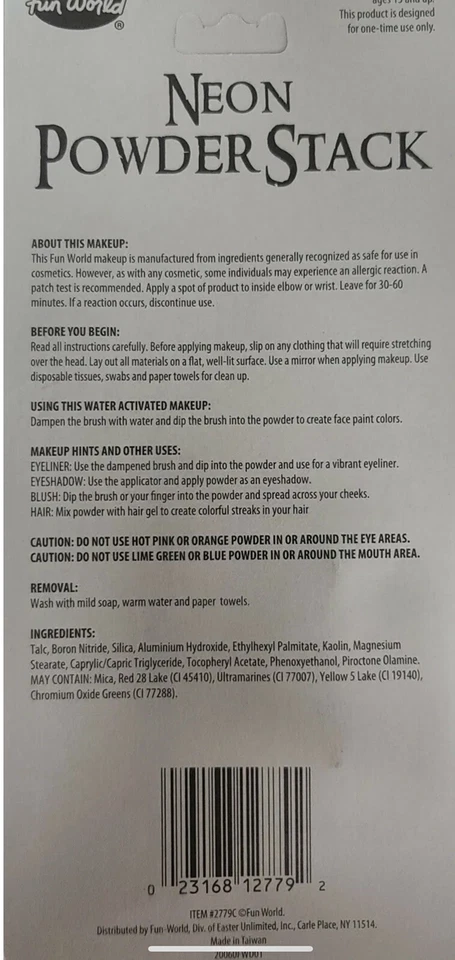 Maquillaje en polvo activado por agua brillo facial de Halloween 4 colores pinceles de vestir Foto 2 de 2