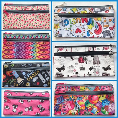 Mode Design Tasche mit zwei Reißverschlüssen Bleistiftetui Kosmetik Make-up Tasche