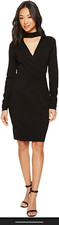 vince camuto Black Cutout Long Sleeve Knee Length Party Cocktail Dress Size S