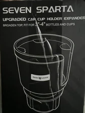 SEVEN SPARTA UPGRADED CAR CUP HOLDER EXPANDER BROADEN, FIT FOR 3”- 4” BOTTLES  