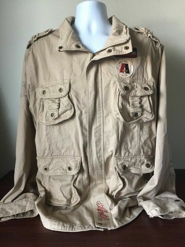 Antik Denim Gallery Coat Jacket Tan See 