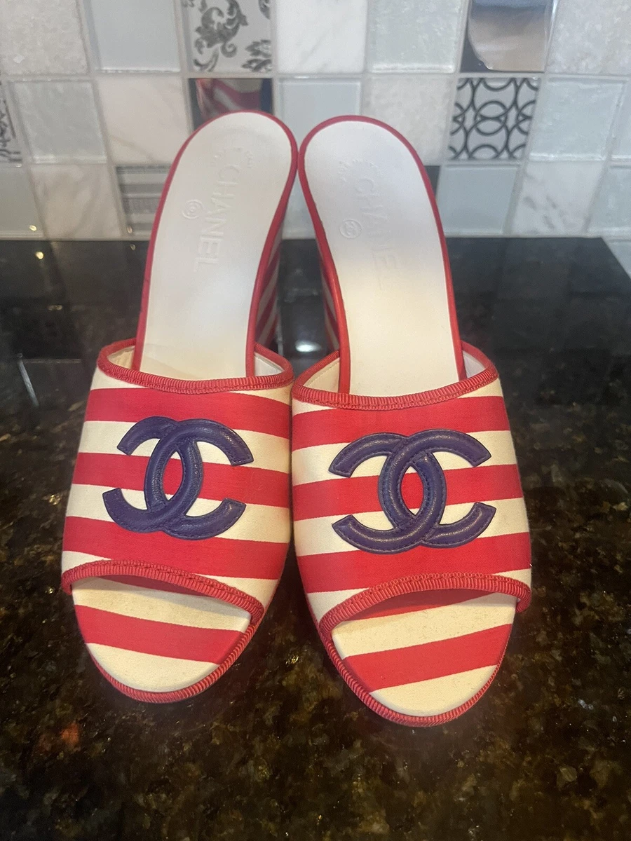 Authentic chanel shoes wedges No Box 39.5