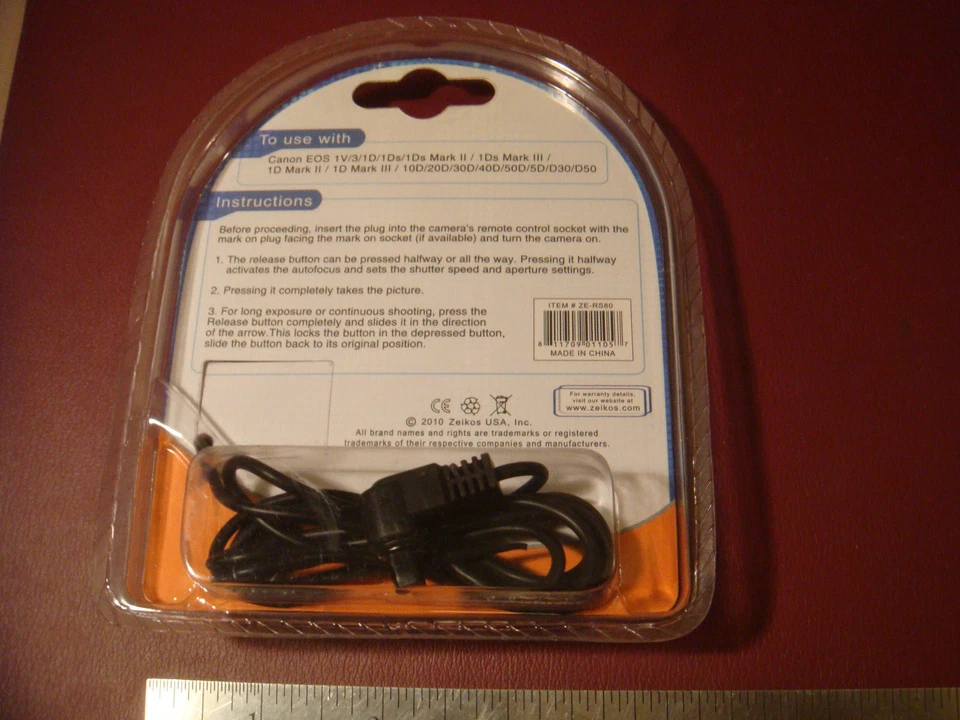 NEW Zeikos Remote switch for canon Digital SLR pro cameras  - Image 2 of 3
