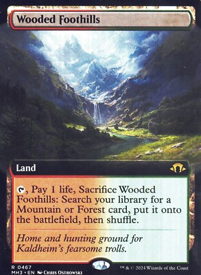 Wooded Foothills (borderless) Modern Horizons 3 MTG - NM+ | eBay