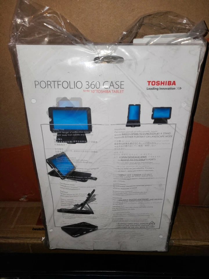 Funda negra Toshiba Portfolio 360 para tablet de 10 pulgadas Foto 2 de 2