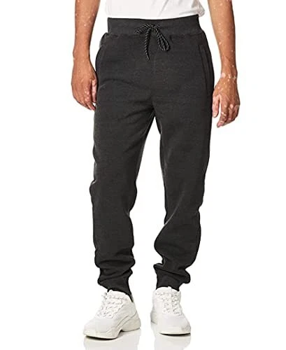 WT02 Men s Basic Jogger Fleece Pants Heather Charcoal X Large eBay