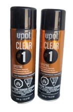 U-POL UP0796 Clear #1 Clearcoat Aerosol Spray Cans UPOL (2/PK)