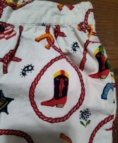 Vintage The Eagle's Eye Flannel Western Themed Pants Kids 6X Sheriff Boots Hats - Picture 11 of 11