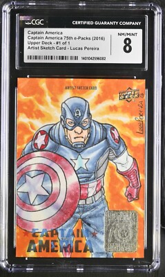 Avengers アベンジャーズ スケッチ カード　sketch card 2016 Marvel Artist Sketch Card 1 of 1 - Captain America - Lucas