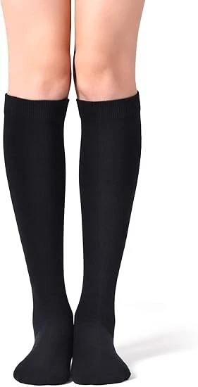 Paquete de 1-4 calcetines deportivos informales a rayas para mujer hasta la rodilla deportes al aire libre Foto 2 de 4