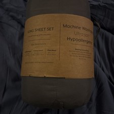 ienjoy Home 6 Piece Premium Ultra Soft Sheet Set Grey King