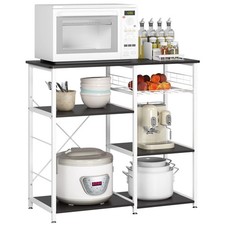 Bakers Rack Microwave Stand Storage Shelf Spice Organizer 35.4in