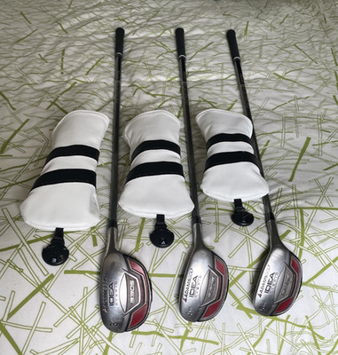Adams Idea a30S Boxer Hybrid Set 3,4,5 Reg Graphite Shafts, New Grips,Headcovers