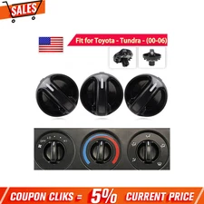 3PCS AC Climate Control Knob Air Switch For 2000-2006 Toyota Tundra 559050C010