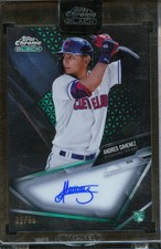 Andres Gimenez 2021 Topps Chrome Black Auto Autograph RC 62/99 Indians