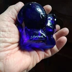 FENTON cobalt blue POLAR BEAR FIGURINE  2005 limited signed by artist rare
