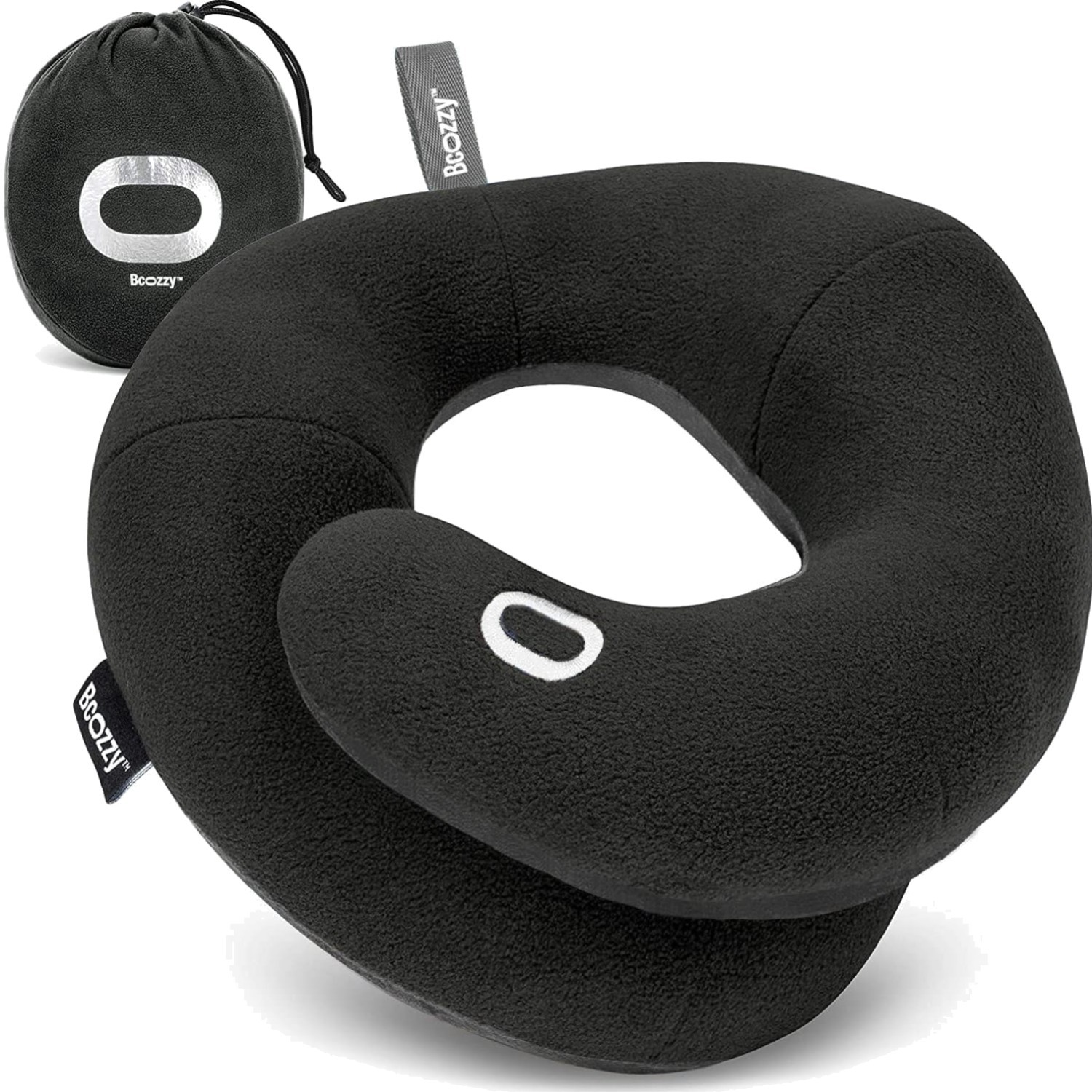Travel Neck Pillow for Airplane– Patented Double Support for Head, Neck, and ...