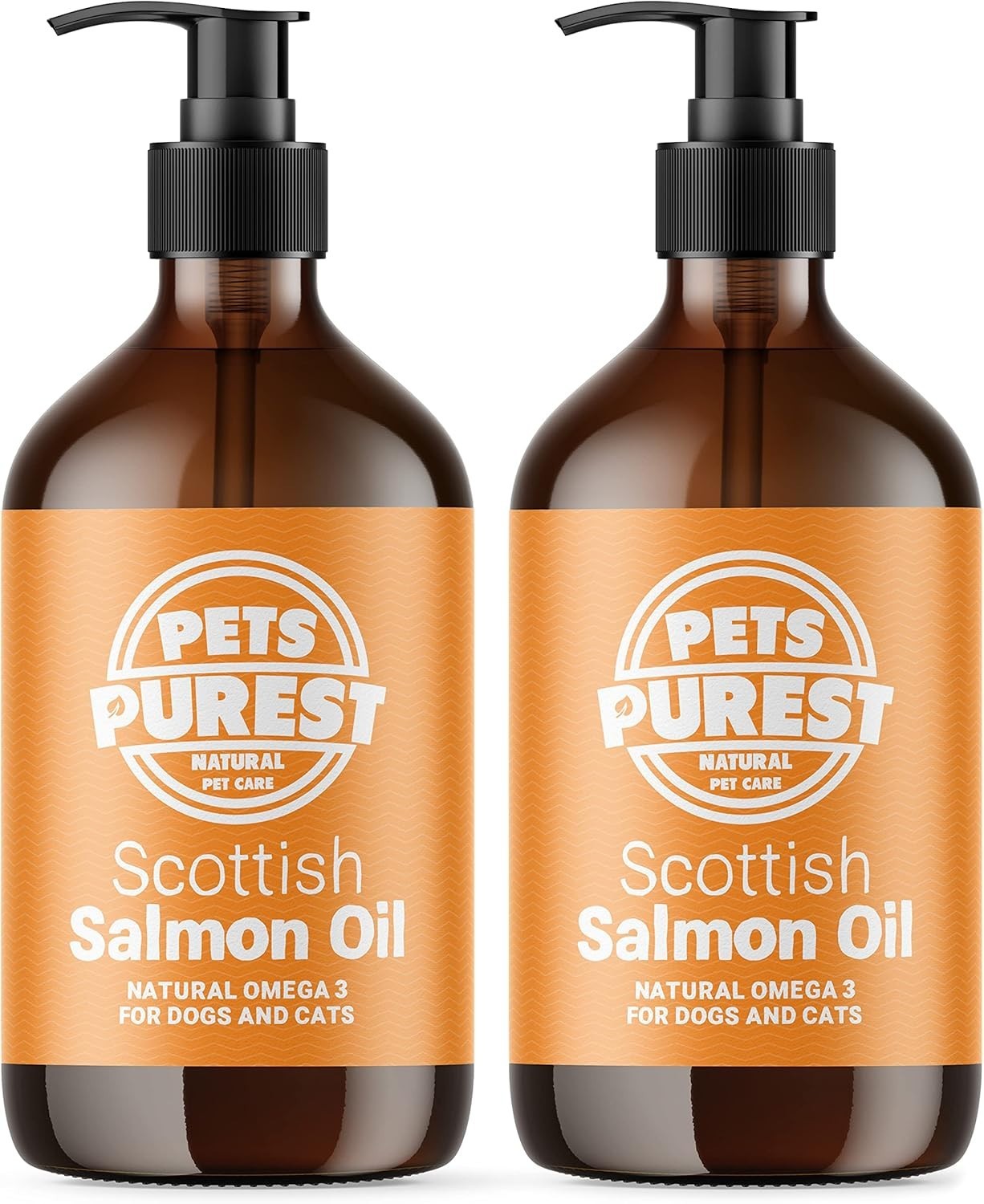 Pets Purest Scottish Salmon Oil For Dog, Cat & Pet - 2 x 300ml Omega 3, 6 & 9