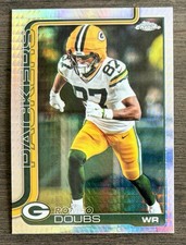2025 Topps Chrome Football Romeo Doubs Prism Refractor #106 Packers