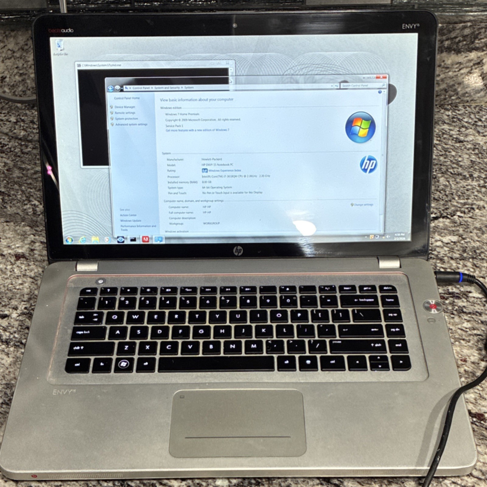 HP ENVY i7 Notebook Laptop for Parts