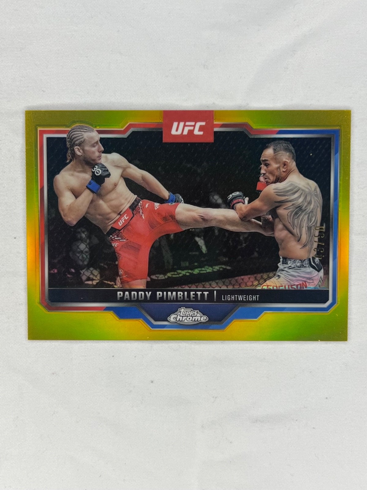 2025 Topps Chrome UFC - Paddy Pimblett #177 Gold Refractor /50