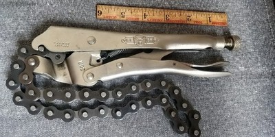 USA   Petersen-Dewitt 20-R 20R Chain Starp Pipe Wrench Vise-Grip Plies