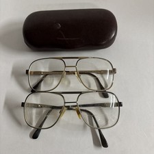 2 FRAMES ONLY Vintage Safilo Elasta 3022/P Eyeglass Men's Aviator With 1 Case