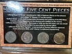 Historic Five Cent Pieces W/silver war nickel & 1943 Steel Penny Collection Lot — photo 2
