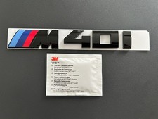BMW M40i BADGE IN GLOSS BLACK. FREE ALCOHOL WIPE