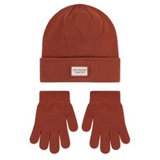 Levi Strauss Kids Beanie Gloves Set Barn Red One Size Warm NEW