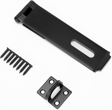 7-1/2 Inch Hasp Latch Heavy Duty Shed Door Latch Barn Door Lock, Padlock Latc...