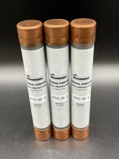 3 Cooper Bussmann NOS-30 NOS30 NOS 30 Fuses 600 Vac 30 Amp UPC 051712310307