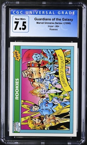 Guardians of the Galaxy - 1990 Impel Marvel Universe #84 CGC 7.5 Near Mint+
