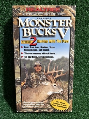 Monster Bucks V Volume 2 Whitetail Grand Slam Realtree 1997 VHS Tape Hunting