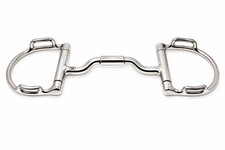 Horse Stainless Steel 5" Mouth D-Ring Comfort Snaffle Bit w/ Roller 35GA04B