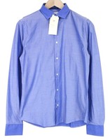 Scotch & Soda Ams Couture Herren Hemd S Slim Blau Baumwolle GeknöPft LangäRmlig