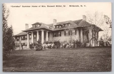 1920s Millbrook, NY - Caradoc Mansion - Roswell Miller RR Exec Unposted Postcard