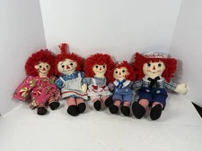 raggedy ann andy figurines Lot Of  5 Dakin And Raggedy Ann Dolls