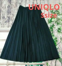 UNIQLO Pleated Chiffon Skirt Green S Long Used