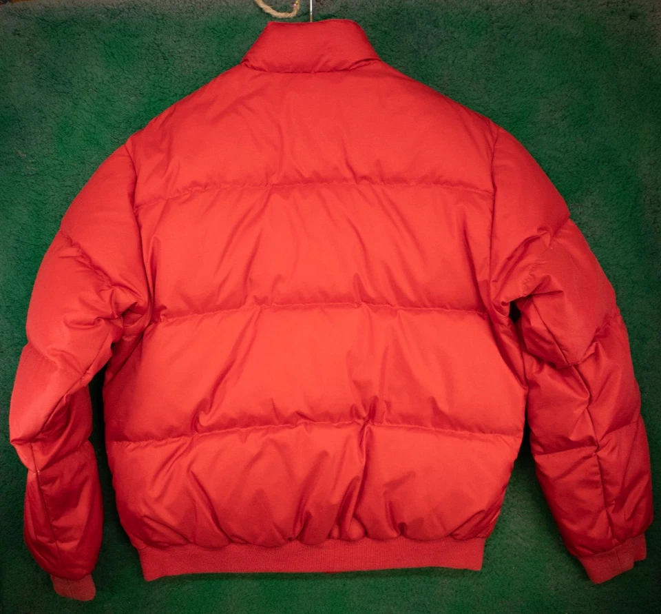 Vintage Red Women's Polo Puffer Down Coat Size Large - Image 3 of 4