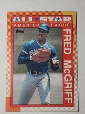 FRED McGRIFF ALL-STAR 1990 TOPPS #385 Toronto BLUE JAYS MLB Baseball Card